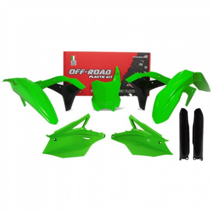 [해외]RTECH Kawasaki KX 250F R-KITKXF-VF0-519 오토바이 플라스틱 키트 9137190006 Neon Green