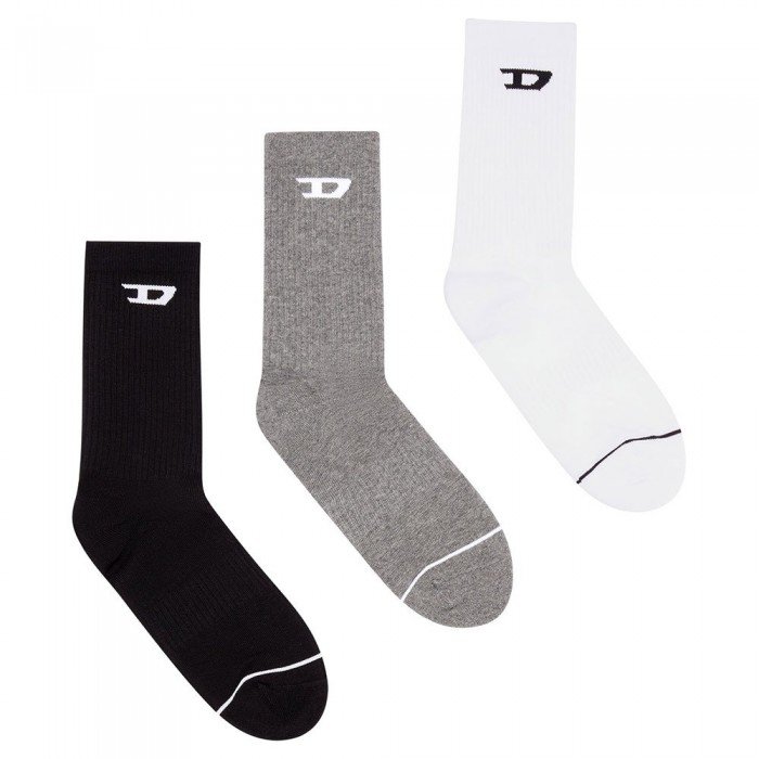 [해외]디젤 00SAYJ-0AMAM Ray 양말 3 켤레 140365894 White / Black / Grey