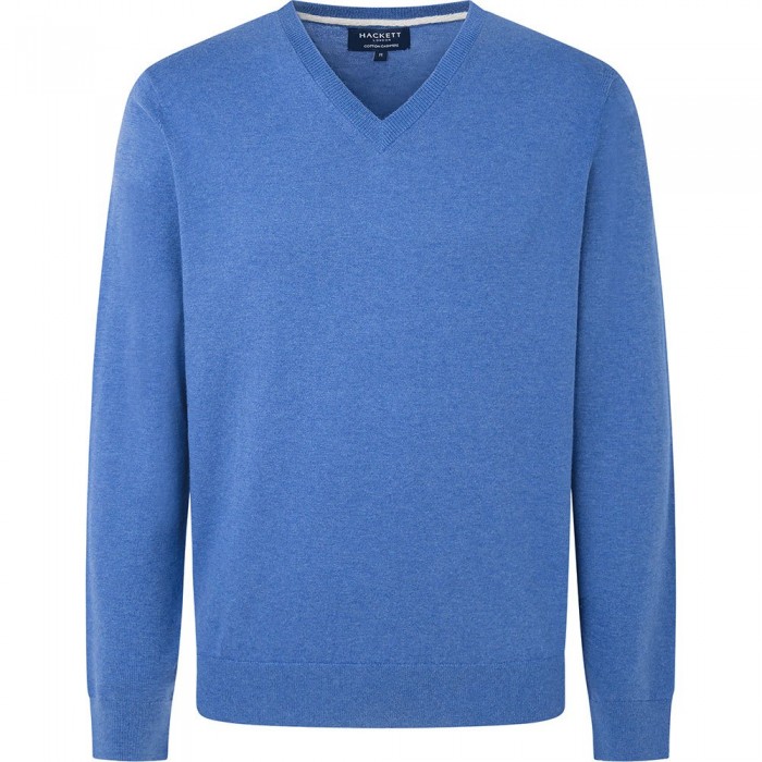 [해외]해켓 브이넥 스웨터 Cotton Cashmere 140506268 French Blue