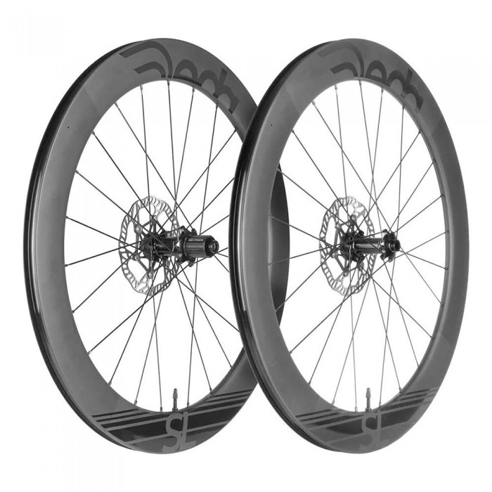 [해외]DEDA SL6 DB 62 mm Tubeless 도로용 휠 세트 1139549362 Black