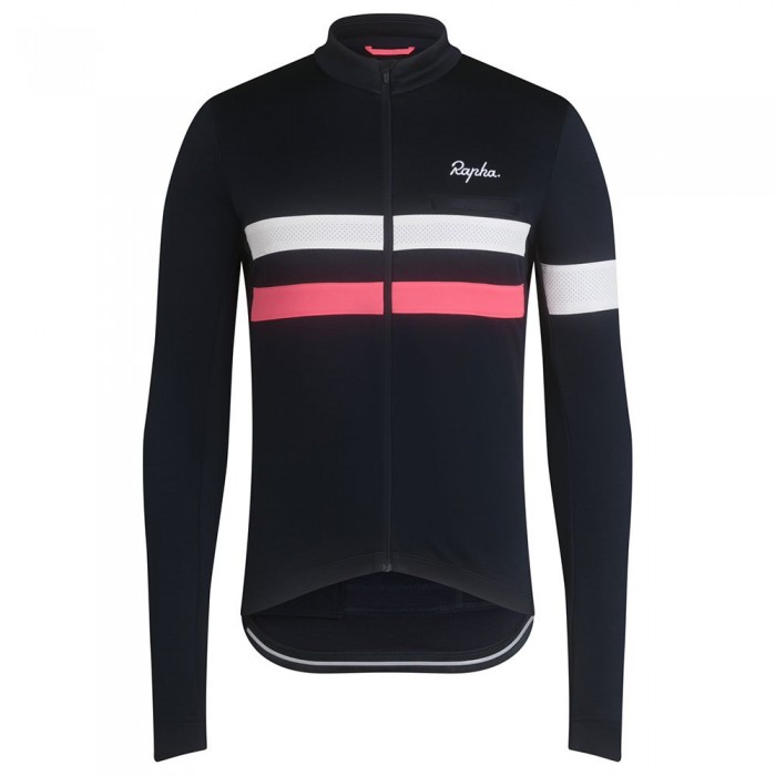 [해외]라파 Brevet 긴팔 저지 1140535266 Dark Navy / High-Vis Pink / White