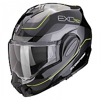 [해외]SCORPION EXO-TECH EVO PRO Commuta 컨버터블 헬멧 9140482084 Black / Silver / Yellow