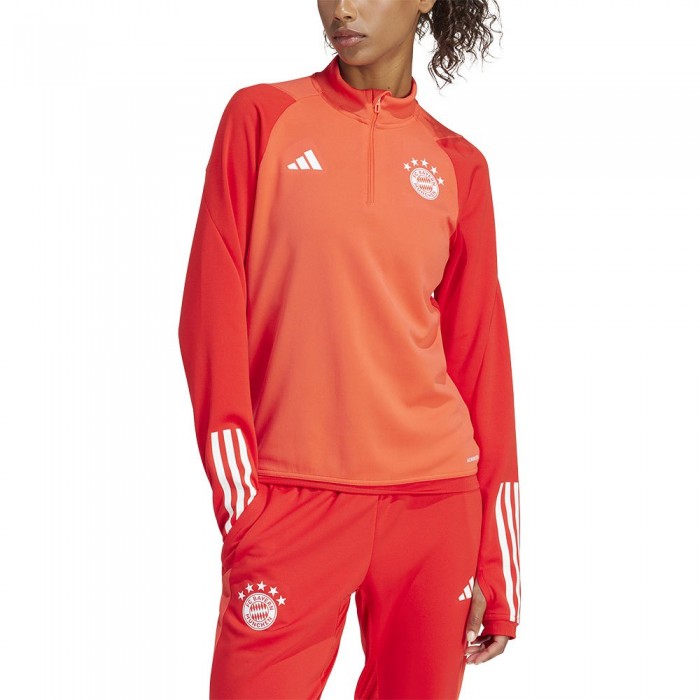 [해외]아디다스 FC Bayern Munich 23/24 여성 트레이닝 하프 지퍼 스웨트셔츠 3140538584 Bright Red / Red / White