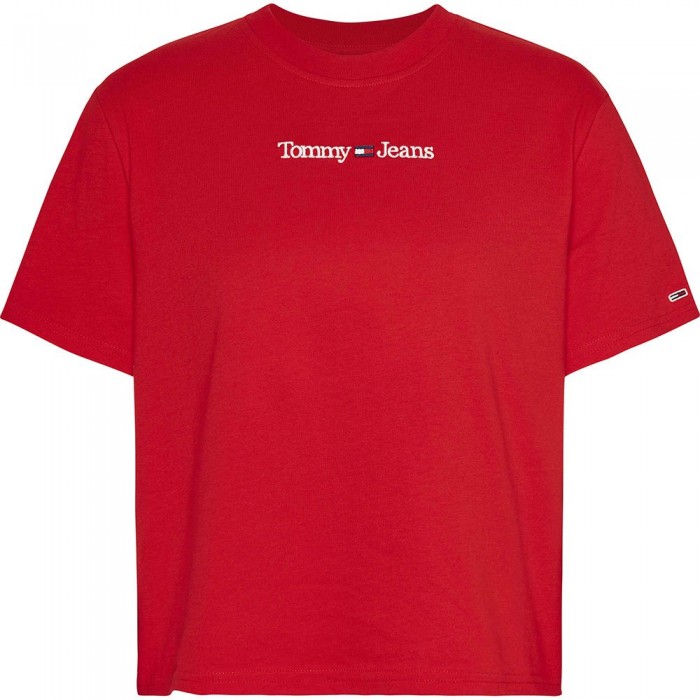 [해외]타미 진 Classic Serif 라인ar 티셔츠 140562627 Deep Crimson