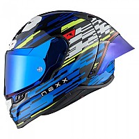 [해외]넥스 풀페이스 헬멧 X.R3R Glitch Racer 9140464370 Blue / Neon
