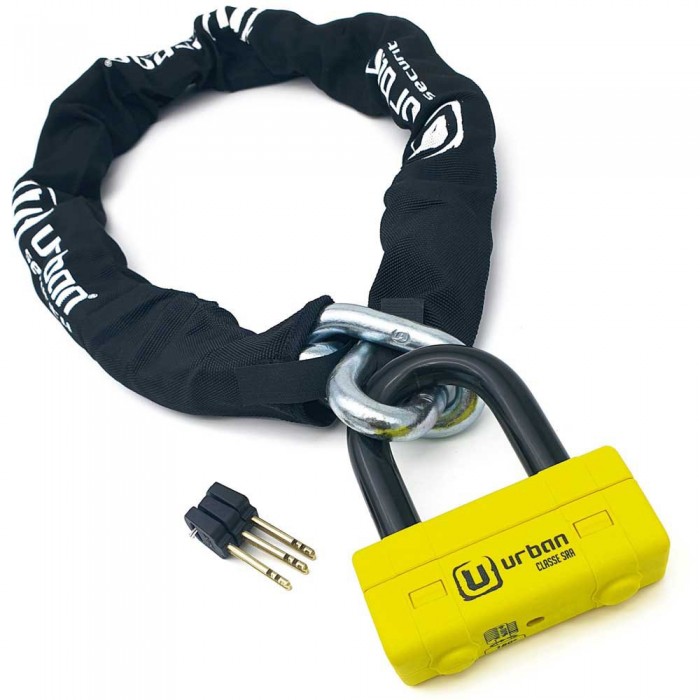 [해외]URBAN SECURITY Chain Lock 100 SRA+UR75 U자물쇠 9140512435 Black / Yellow