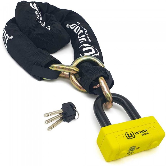 [해외]URBAN SECURITY Chain Lock 120 SRA+UR74 U자물쇠 9140512440 Black / Yellow