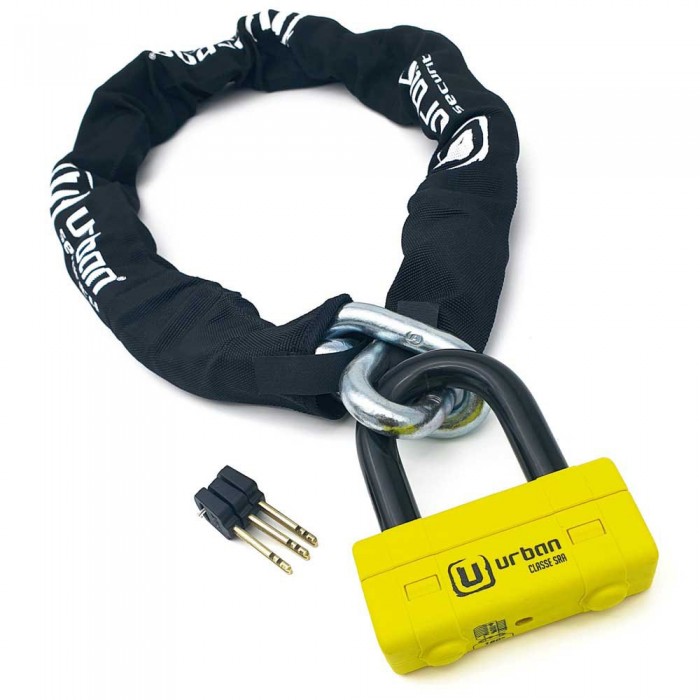 [해외]URBAN SECURITY Chain Lock 150 SRA+UR75 U자물쇠 9140512444 Black / Yellow