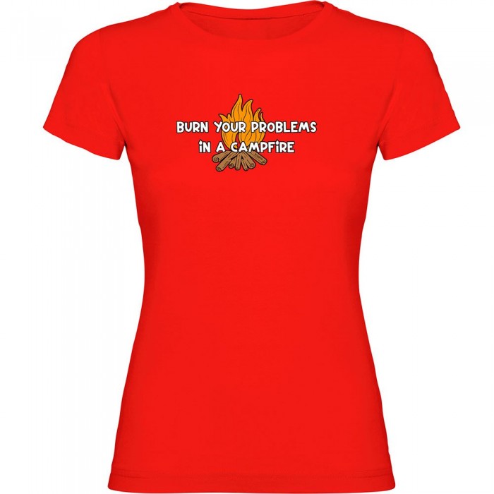 [해외]KRUSKIS Burn Your 프로blems 반팔 티셔츠 4140578260 Red