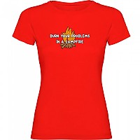 [해외]KRUSKIS Burn Your 프로blems 반팔 티셔츠 4140578260 Red