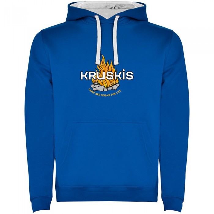 [해외]KRUSKIS Camp Friend Bicolor 후드티 4140578387 Royal Blue / White