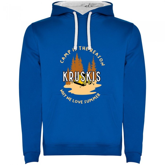 [해외]KRUSKIS Camp Is The Reason Bicolor 후드티 4140578416 Royal Blue / White