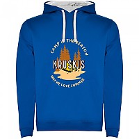 [해외]KRUSKIS Camp Is The Reason Bicolor 후드티 4140578416 Royal Blue / White