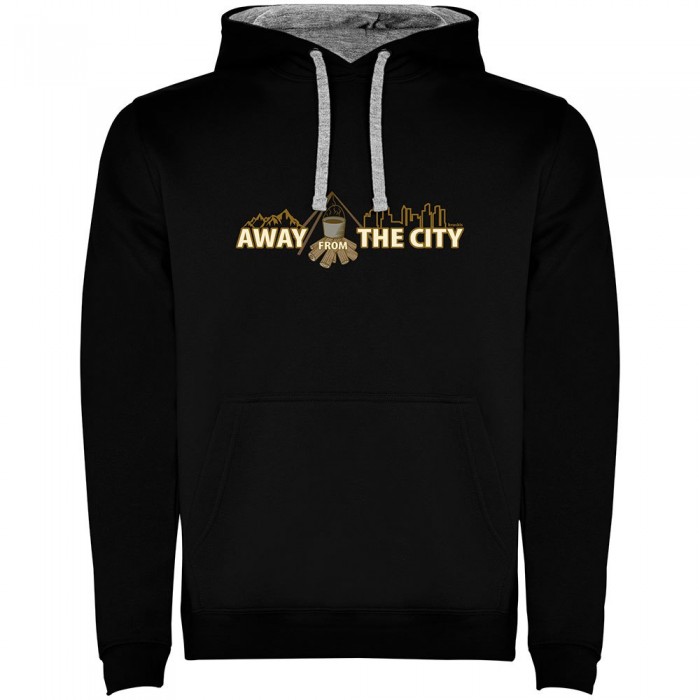 [해외]KRUSKIS Away From City Bicolor 후드티 4140578095 Black / Grey