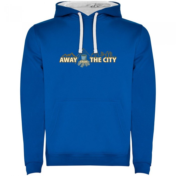 [해외]KRUSKIS Away From City Bicolor 후드티 4140578097 Royal Blue / White