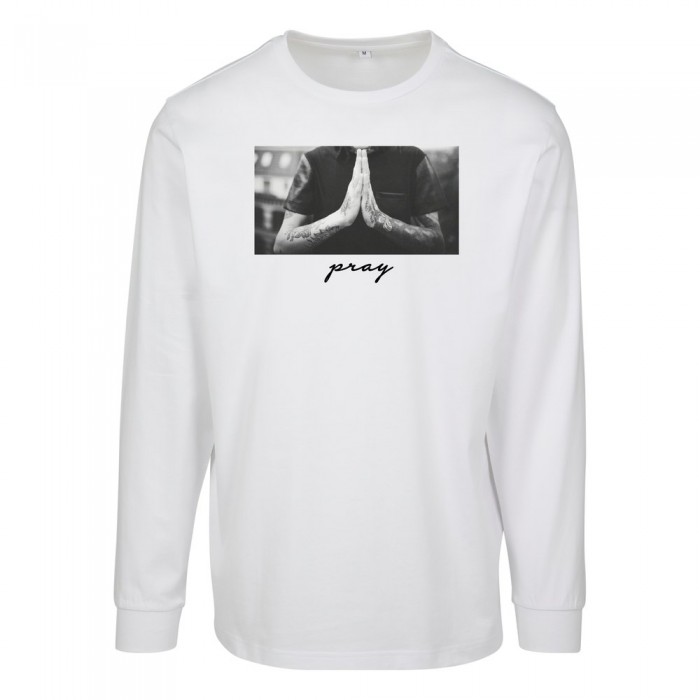 [해외]MISTER TEE Urban Classics Pray 긴팔 티셔츠 6139348976 White