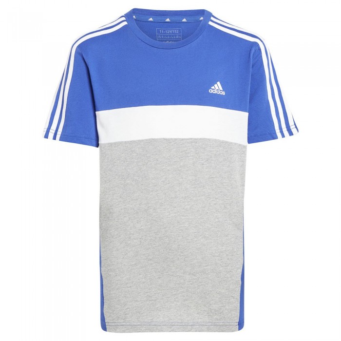 [해외]아디다스 3 Stripes Tib 반팔 티셔츠 15139926208 Selubl / Mgreyh / White