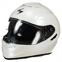 [해외]SCORPION EXO-1400 EVO II 에어 Solid 풀페이스 헬멧 9140542090 White Pearl