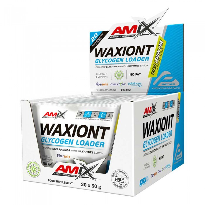 [해외]AMIX 탄수화물 단일 용량 레몬 & 라임 Waxiont 프로fessional Glycogen Loader 50gr 12140502797 White / Blue