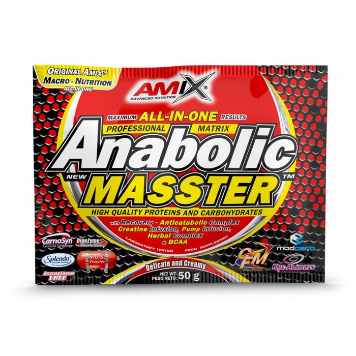 [해외]AMIX 탄수화물 및 단백질 단일 복용량 초콜릿 Anabolic Masster 50gr 7140502658 Red / Black