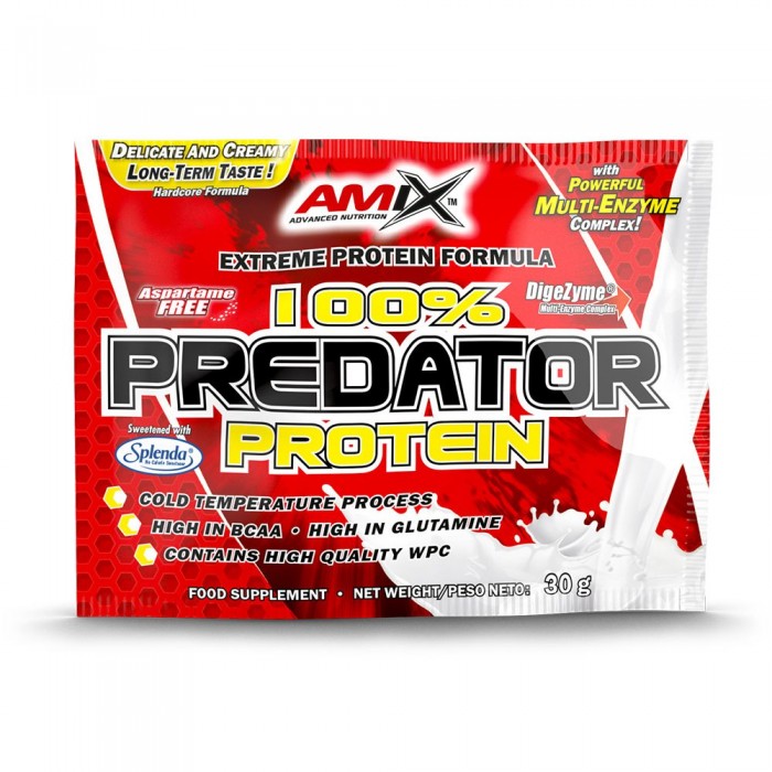 [해외]AMIX 유청 단백질 단일 용량 딸기 Predator 30gr 7140502763 Red