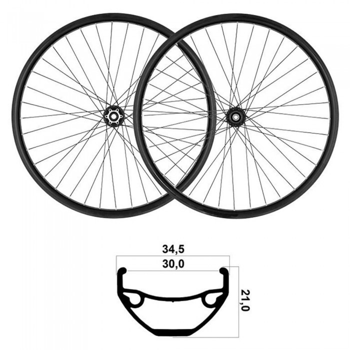 [해외]MVTEK 27.5´´ Tubeless MTB 휠 세트 1140626376 Black