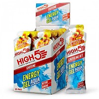 [해외]HIGH5 에너지 젤 상자 Aqua Caffeine 66g 20 단위 열렬한 1140594970 White / Blue
