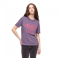 [해외]슈퍼드라이 Athletic Script Graphic 반팔 티셔츠 140560640 Grape Jam Purple