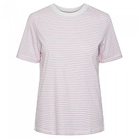 [해외]PIECES Ria Fold Up Stripes 반팔 티셔츠 140297747 Bright White / Stripes Pastel Lavender