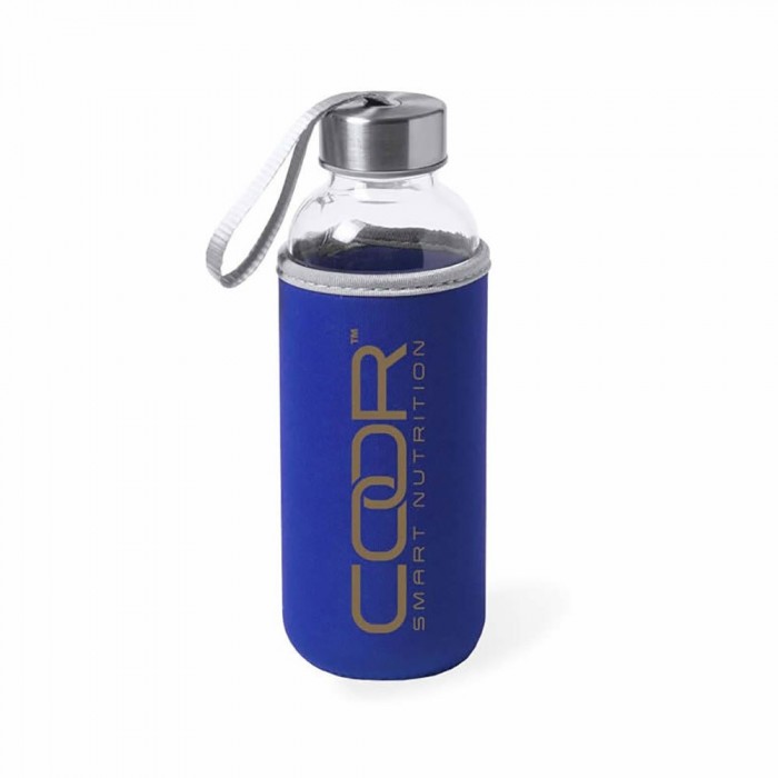 [해외]COOR 뚜껑이 있는 유리 병 420ml 6140496451 Blue