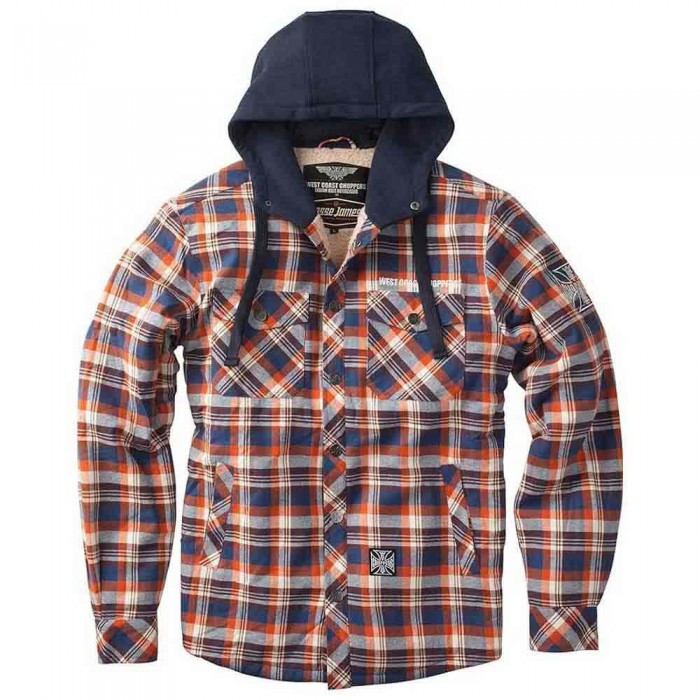 [해외]WEST COAST CHOPPERS Sherpa 라인d Flannel 재킷 139488805 Brown / Orange