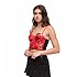 [해외]슈퍼드라이 Satin Brocade Crop Corset 민소매 티셔츠 140424572 Red Brocade