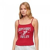 [해외]슈퍼드라이 Athletic Coll Graphic RIB 민소매 티셔츠 140509451 Carmine Red