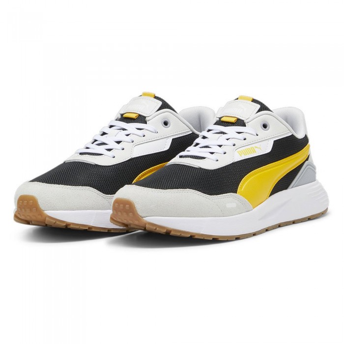 [해외]푸마 Runtamed Plus 운동화 140378137 Black / Yellow Sizzle / Feather Gray / Gray Fog / White