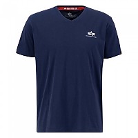 [해외]알파 인더스트리 반팔 V넥 티셔츠 Basic T Small 로고 140589364 Ultra Navy