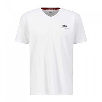 [해외]알파 인더스트리 반팔 V넥 티셔츠 Basic T Small 로고 140589365 White