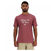 [해외]뉴발란스 Relaxed Run Slogan 반팔 티셔츠 140541623 Washed Burgundy