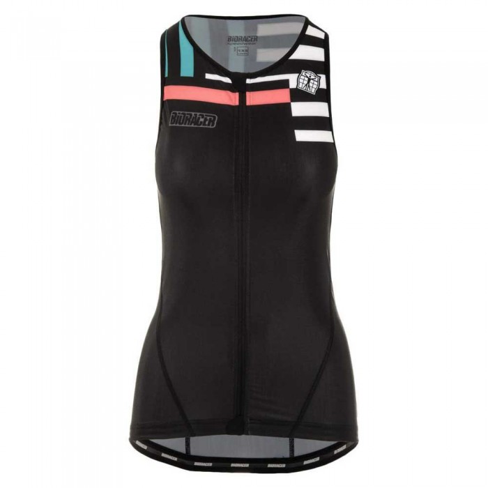 [해외]BIORACER Tri Top Zipper 슬리브리스 사이클링 져지 1140538386 Beach Zebra