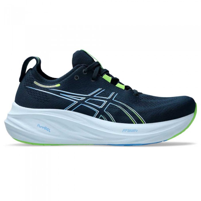 [해외]아식스 Gel-Nimbus 26 러닝화 6140479977 French Blue / Electric Lime