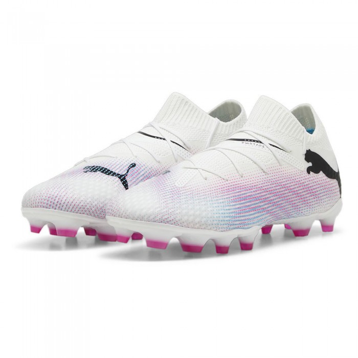 [해외]푸마 Future 7 Pro FG/AG 축구화 3140377785 White / Black / Poison Pink