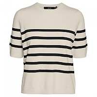 [해외]베로모다 Saba Plain Knit 반팔 티셔츠 140692006 Birch / Stripes W Black