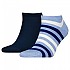 [해외]타미힐피거 Duo Stripe Sneaker 짧은 양말 2 켤레 140611834 Light Blue Melange