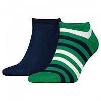 [해외]타미힐피거 Duo Stripe Sneaker 짧은 양말 2 켤레 140611836 Olympic Green