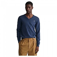 [해외]간트 브이넥 스웨터 Classic Cotton 140657619 Dark Jeansblue Melange
