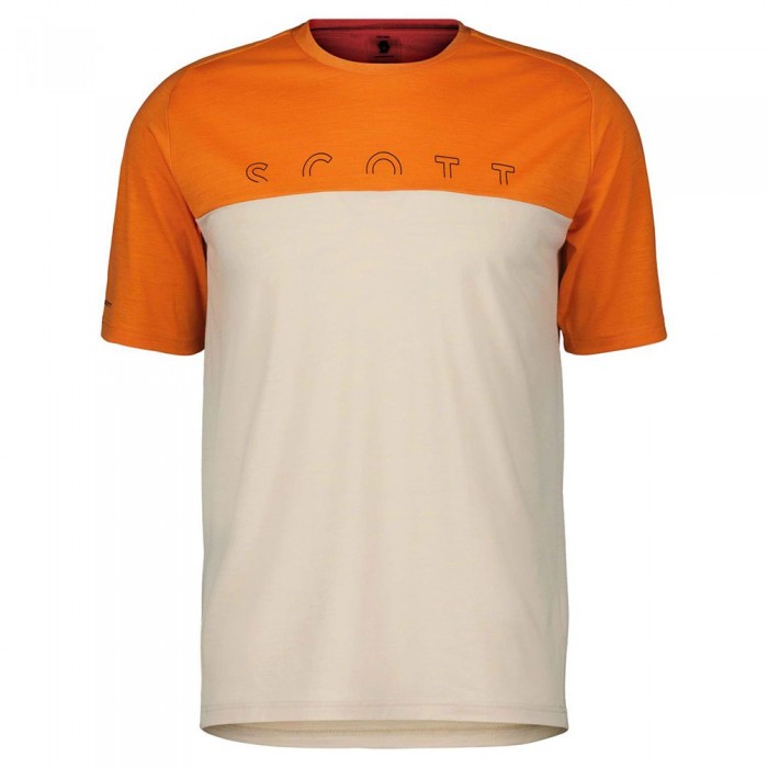 [해외]스캇 Defined Merino 반팔 티셔츠 6140595100 Flash Orange / Dust White