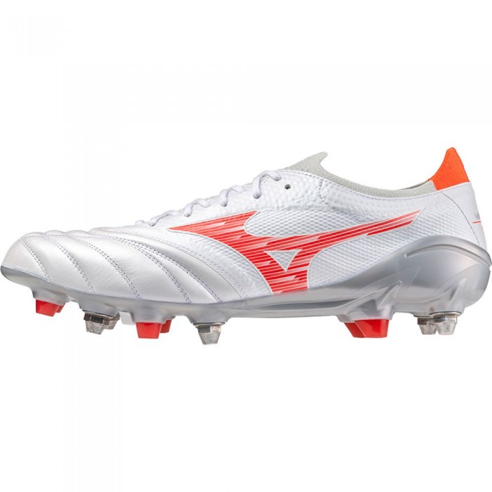 [해외]미즈노 Morelia Neo IV Beta Elite Mix 축구화 3140433761 White / Radiant Red / Hot Coral