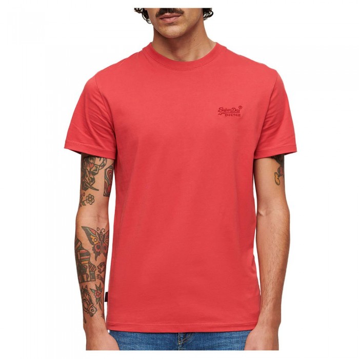 [해외]슈퍼드라이 Essential 로고 Embroidered Ub 반팔 티셔츠 140588076 Cardinal Red