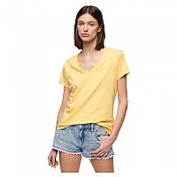 [해외]슈퍼드라이 Studios Slub Embroidered Vee 반팔 V넥 티셔츠 140588729 Pale Yellow