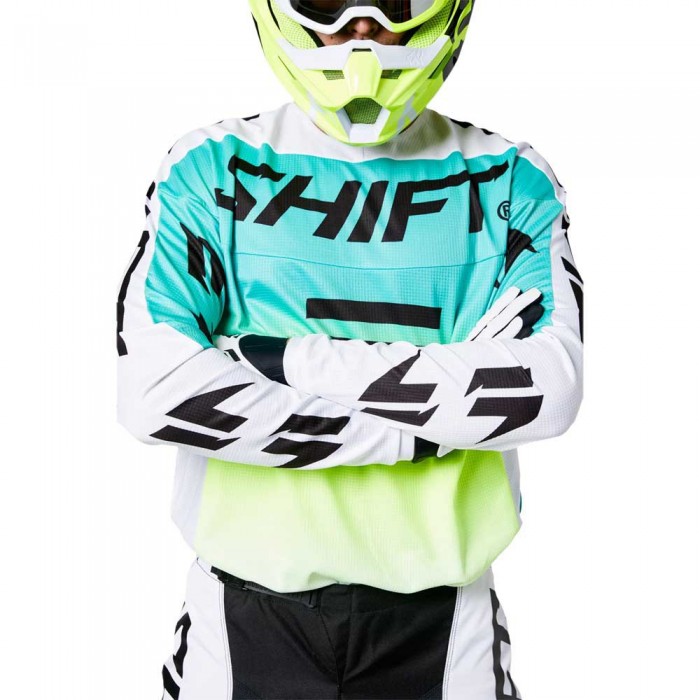 [해외]FOX RACING MX White Label Fade 긴팔 저지 9140636455 White / Green