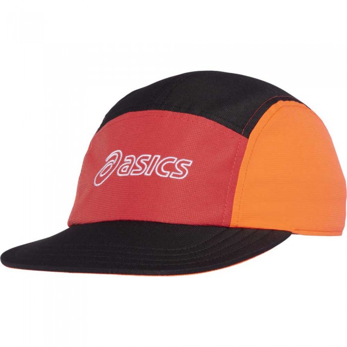 [해외]아식스 5 Panel 모자 6140482514 Sunrise Red / True Red / Perf Black